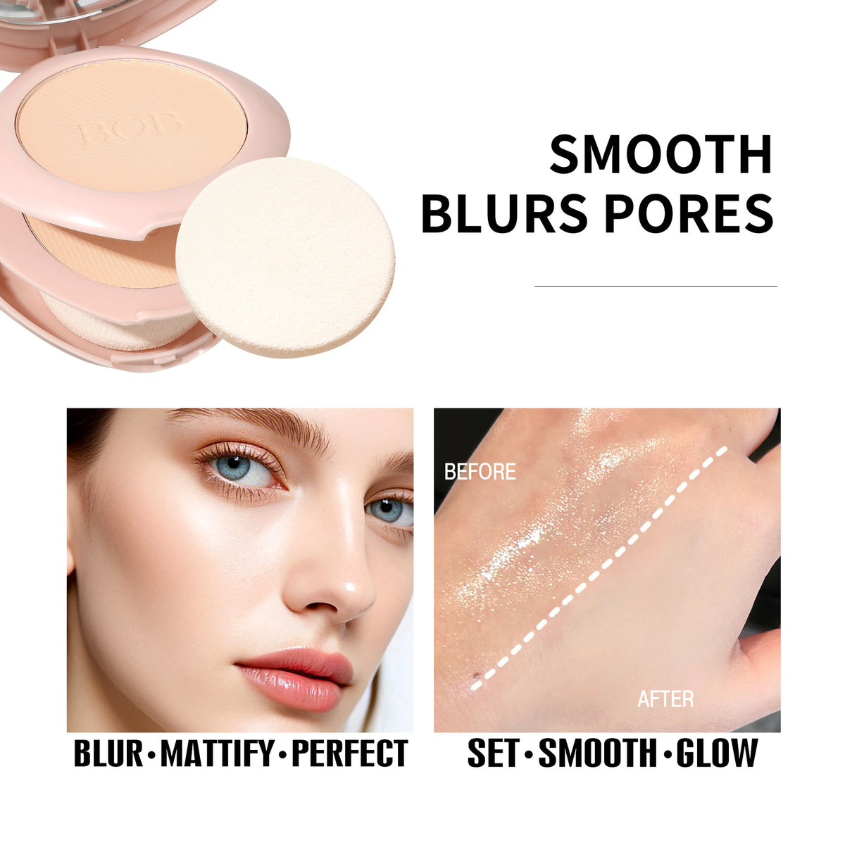 BOB Velvet Matte Finish Powder Compact