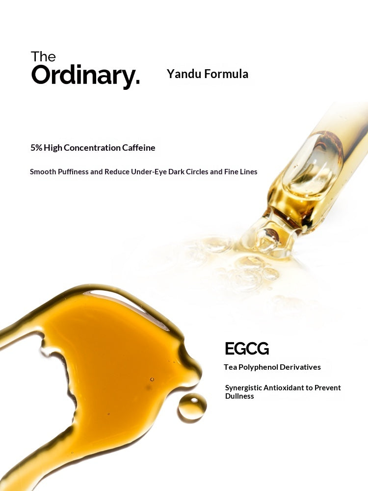 The Ordinary Caffeine Solution 5% + EGCG Eye Serum - English translated marketing image - 788edc96