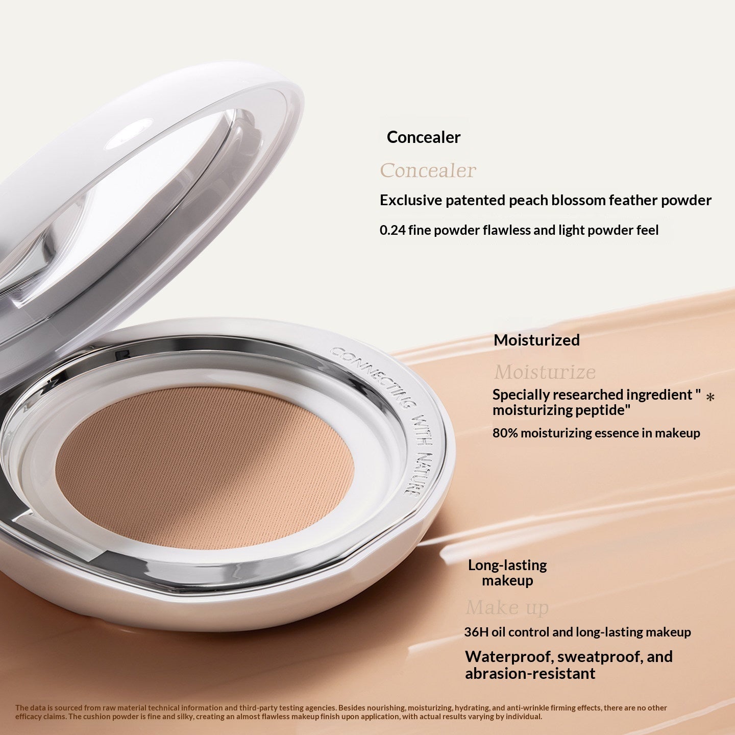 [Travel-size] 蒂洛薇 水晶遮瑕持妆气垫霜 - English translated marketing image - f8e3a7a2